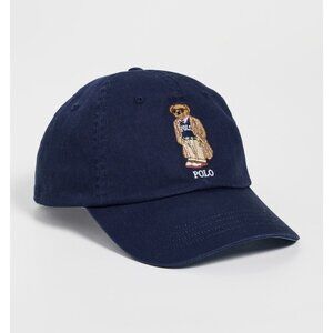 Polo Ralph Lauren Classic Twill Novelty Bear Sport Cap in Newport Navy One Size